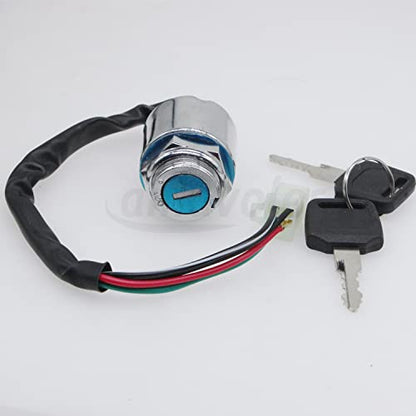 4 Wire 4 pin Ignition Key Switch Fit for Go Kart ATV Quad Dirt Bike Scooter Motorcycle. Perfect Replacement Accessories.