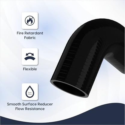 Endure 90 Degree Silicone Elbow Intake Hose 4-Ply, 2"(51mm) - Black - color: Red, size: ID - 2Inch(51mm)