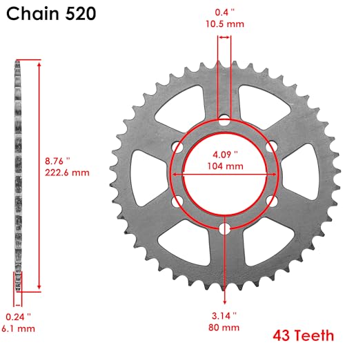 Caltric Golden O-Ring Drive Chain & Sprockets Kit Compatible with Kawasaki Zx-6R Ninja Zx636 Zx-636 2005 2006