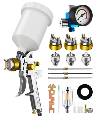 HVLP Spray Gun, Automotive Paint Gun, Spray Gun for Painting - color: Yellow