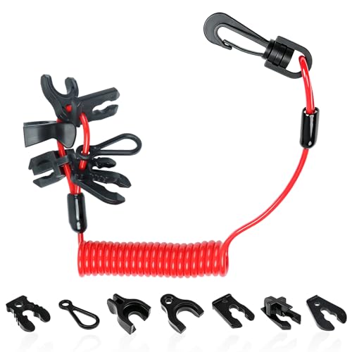 Universal Boat Safety Lanyard Kill Switch with 7 Keys