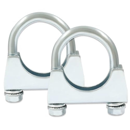 1-1/2'' U Bolt Muffler Exhaust Clamp with Saddle Style Pack of 2 - size: 1-1/2",2PCS