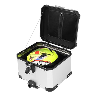TCT-MOTORPARTS Aluminum 38L Tail Box Case Top Luggage Box Trunk Fits for BMW R1300GS 2023-2025 2023 24 25 - color: Chrome Tail Luggage Box (38L)