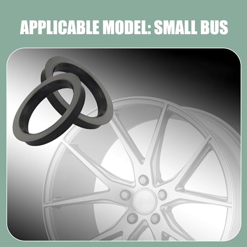 4 Pack Car Hub Reducing Ring Shaft, 73.1mm-60.1mm Design, Durable Vehicle Hub Center Ring Replacement, Compatible with Most Small Passenger Cars (Black)
