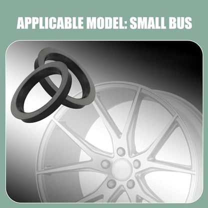 4 Pack Car Hub Reducing Ring Shaft, 73.1mm-60.1mm Design, Durable Vehicle Hub Center Ring Replacement, Compatible with Most Small Passenger Cars (Black)