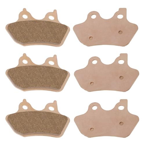 Sintered Disc Brake Pad For Harley Davidson 00-07 Dyna Series, Touring Series, Softail Series, 00-03 Sportster Series, 02-05 V-Rod (3 Set)