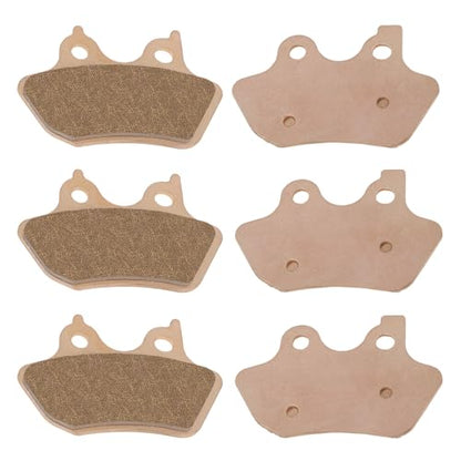 Sintered Disc Brake Pad For Harley Davidson 00-07 Dyna Series, Touring Series, Softail Series, 00-03 Sportster Series, 02-05 V-Rod (3 Set)