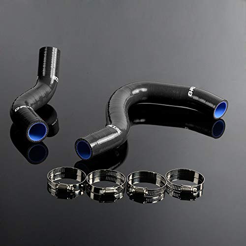 PIT66 Silicone Radiator Hose Kit Fit Honda Civic 2002-2005 - color: Black