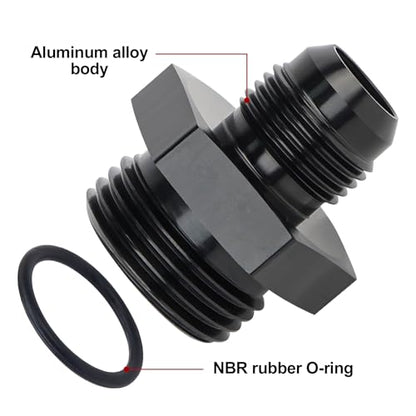 EVIL ENERGY 8AN Flare to AN12 ORB Male O-Ring 2PCS Fitting Adapter - size: 12AN ORB to 8AN