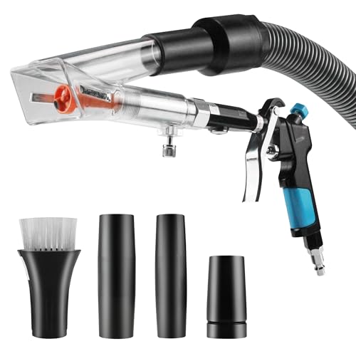 GOCCIDA 2IN1 Car Cleaning Gun Detailing Dry Air Blow Gun&Vacunm Gun for Car - color: black