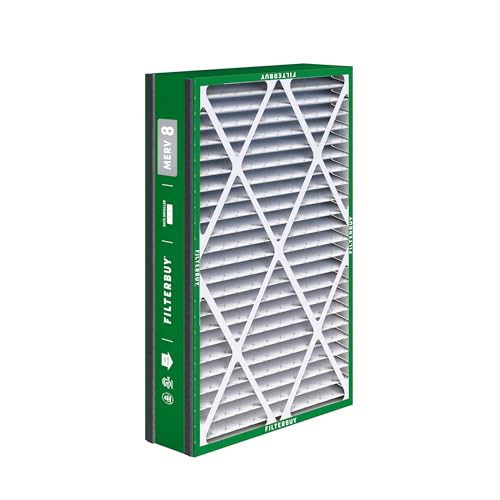 Filterbuy 16x25x5 Air Filter MERV 8 Dust & Allergy Defense (2-Pack) - style: 16x25x5 (Actual: 15.63 x 24.13 x 4.88)