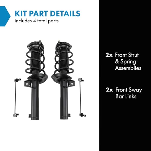 TRQ Front Suspension Kit Complete Strut & Coil Spring Assembly Sway Bar - style: PSA27849