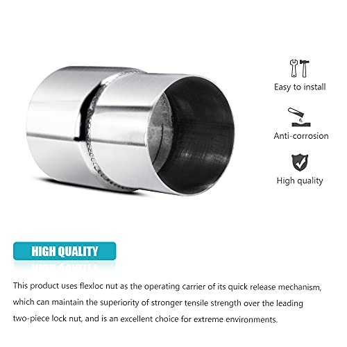 Universal 2.25" ID 2.5" ID Exhaust Pipe Adapter Connector Reducer 304 Stainless Steel 2.25 Inch to 2.5 Inch 2 1/4” ID to 2 1/2” ID kit - size: 2.25" ID to 2.5" ID