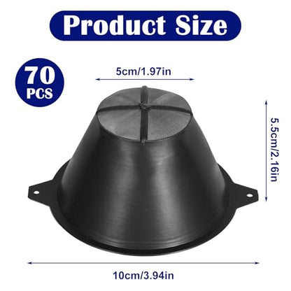 70 Pcs Paint Filter 100 mm Plastic Paint Strainer with Fine Nylon Mesh Reusable Industrial Nylon Filter for Oil, Water Based Oil Paints Food Residue