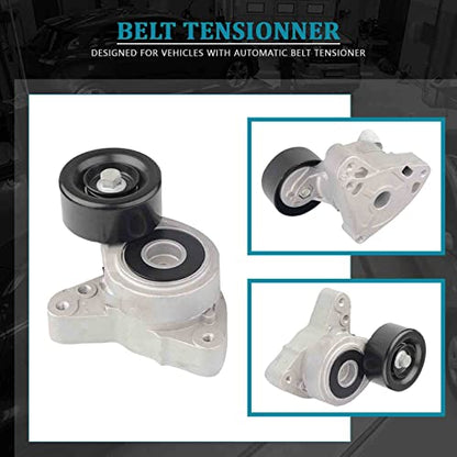 IRONTEK 38278 Belt Tensioner Pulley Assembly fit for Acura (2006-2011 CSX/ 2013-2015 ILX/2007-2012 RDX), fit for Honda (2006-2015 Civic/ 2002-2014 CR-V/ 2003-2011 Element #31170PNA013 33997 - size: 31170RAAA02