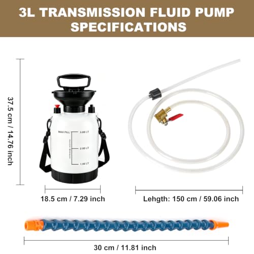 3L Transmission Fluid Pump, Manual Fluid Transfer Pump for ATF & Gear Oil - size: Fluid Pump-3L