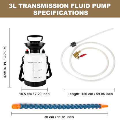 3L Transmission Fluid Pump, Manual Fluid Transfer Pump for ATF & Gear Oil - size: Fluid Pump-3L