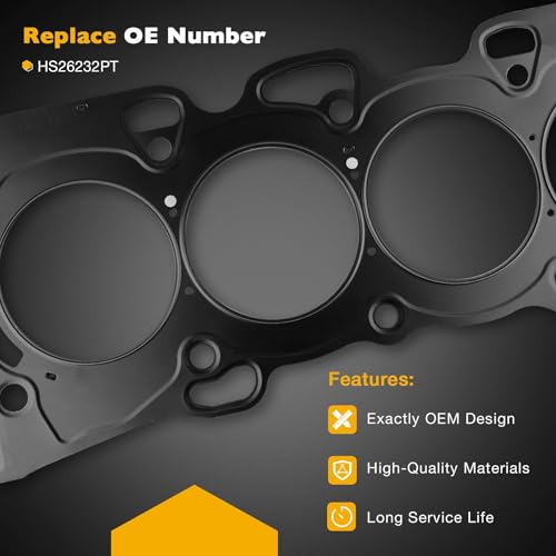 HS26232PT Cylinder Head Gasket Set for 2.4L Engine, Compatible with 2001-2011 Toyota Camry Highlander 2005-2010 Scion tC 10-12 Lexus HS250h MLS Headgasket Kit