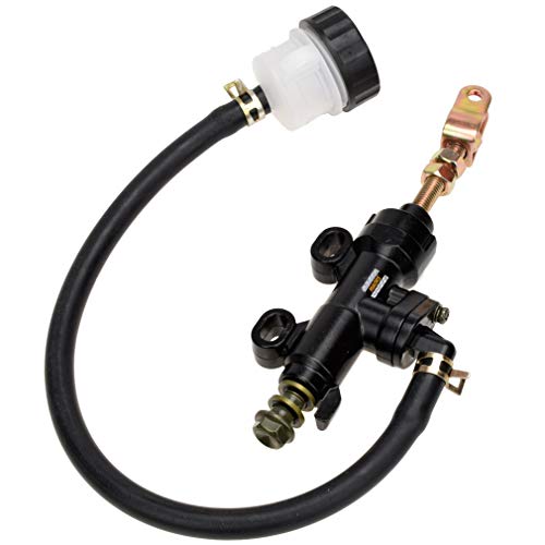 HIAORS Rear Brake Master Cylinder Reservoir Replacement for Yerf Dog GX150 150cc 3206 4206 3209 Coleman KT196 Go Kart ATC-250R Chinese 70cc 90cc 110cc 125cc Quad 4 Wheeler Pit Dirt Bike Parts Black - color: Black