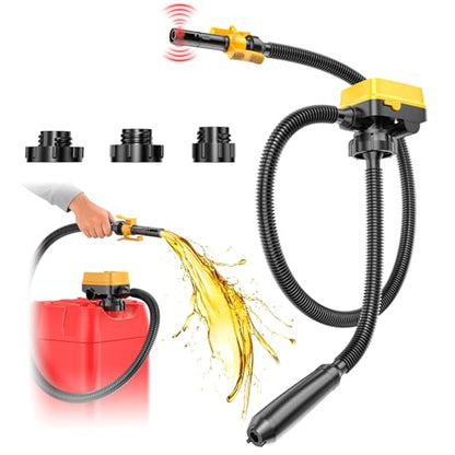Cordless Fuel Transfer Pump Compatible with DeWalt 20V & Milwaukee 18V - color: Yellow