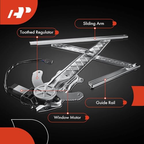 A-Premium Front Passenger Side Power Window Regulator with Motor (2-Pin) - size: Front Passenger Side