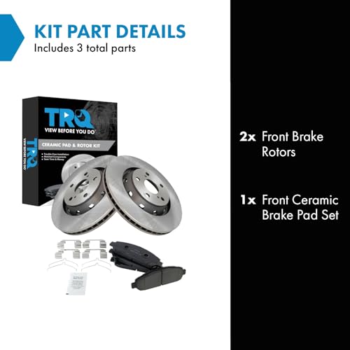 TRQ Front Brake Pad and Rotor Set Ceramic - style: BKA39485