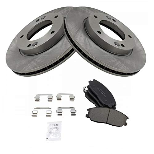 TRQ Front Brake Pad and Rotor Set Ceramic - style: BKA10471