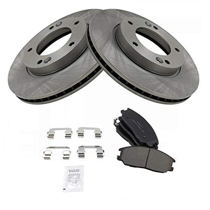 TRQ Front Brake Pad and Rotor Set Ceramic - style: BKA10471