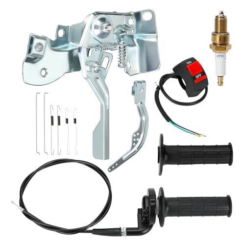 HIAORS 7/8'' Mini Bike Throttle Assembly and Throttle Linkage Kit for Predator 212 196cc Coleman CT200U BT200X CT200U-EX B200R Baja Warrior Massimo MB200 Axis M200 Minibike GX160 GX200 Engine Parts - color: A-Black