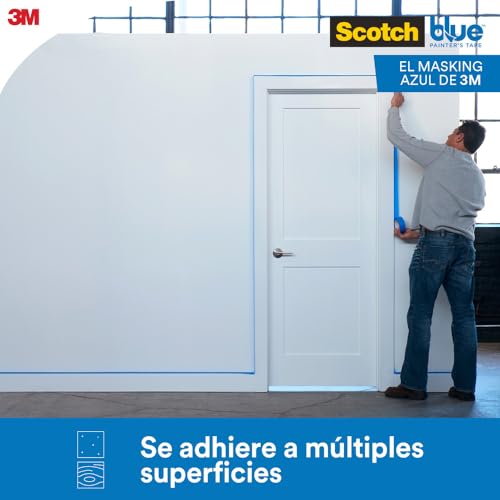 ScotchBlue Original Multi-Surface Painters Tape, 2 Inch Wide (1.88 in. x 60 Yds), 1 Roll Blue Paint Tape Protects Surfaces & Removes Easily, Masking Tape for Indoor and Outdoor Use (2090-48NC) - style: 1 roll