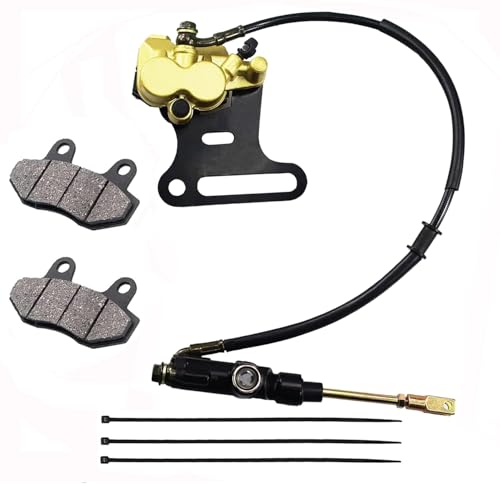 PRO BAT 15mm Hydraulic Rear Disc Brake Caliper System w/Brake Pad Kit - color: Golden, size: 15mm