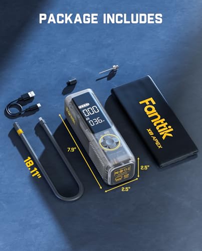 Fanttik X8 APEX Tire Inflator Portable Air Compressor, 1 Min Fast Inflation - color: Mechanical Gray