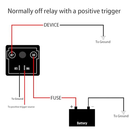 120A Relay, 12VDC Continuous Duty SPST 4-pin High Power Relay Set - size: 2 sets of 12v-120a-4pin