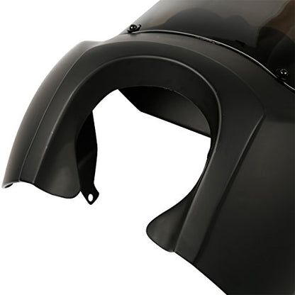 TCMT Headlight Fairing Cover with 15'' Smoke Windshield Fits For Harley Dyna FXDXT T-Sport (Matte Black+Smoke) - color: Matte Black(Smoke Shield)