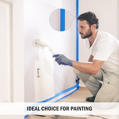 EFOK 20 Rolls Blue Painters Tape 2 inch Wide Bulk Paint Masking Tape 55 Yds - size: 2 Inch × 55 Yards