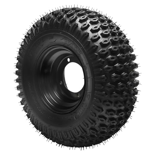 4pcs 7 inch Tubeless Wheels 4 Lug Wheel 110mm Bolt Pattern 16x8-7 ATV Wheel Tires Rims 200/55-7 16x8.00-7 16x8x7 Go-Kart Tires 4 PR for Taotao Buggy Quad Bike Golf Cart Mini Bike Off Road 4PR