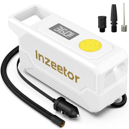 150 PSI Tire Inflator Portable Air Compressor with Digital Pressure, White - color: White
