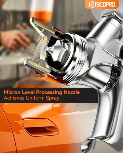 Professional LVLP Spray Gun, Automotive Paint Gun - color: Orange
