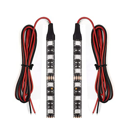Universal 2pc 4in Motorcycle LED Turn Signal Light Amber LED Strip Light Bar for Motorcycle Car Scooter ATV UTV Golf cart Front Rear Turning Indicator Lights Blinker Tail Running Light - size: 2x 6LED Amber Light Bar
