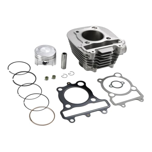 67mm Cylinder Piston Gasket Top End Rebuild Kit for Yamaha TW200 Trailway 1987-2024 YFM200 Moto-4 1985-1989 YTM200 Tri-Moto 1983-1985 - Replaces 21V-11310-00 36X-11631-00-A0 1NU-11181-00