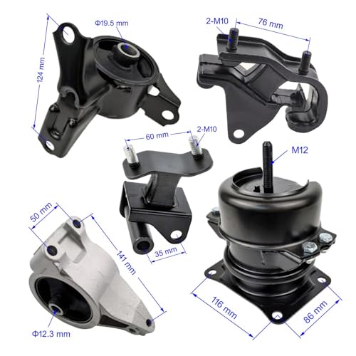 5PCS Engine Motor & Transmission Mount Kit Compatible with 2003-2006 Acura MDX , 2006-2008 Honda Pilot 3.5L 4WD, Replace# A4519HY A4551 A4519 A4523 A4533 A4531 A4532 9441 9299 9300 9301 9298 - size: 2006-2008 Pilot 3.5L&2003-2006 MDX 3.5L