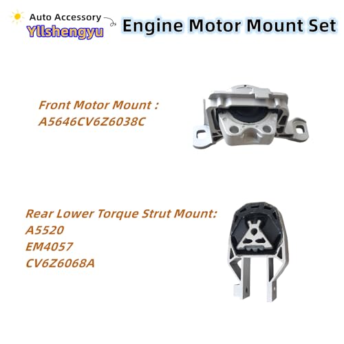 Engine Motor Transmission Mount Kit for Focus 2012-2018 2.0L L4 - size: Fits Focus 2012-2018 2.0L L4