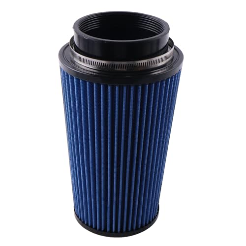 DVPARTS 4" Blue Replacement Washable/Reusable Oiled Cold Air Intake Filter DP0235 Compatible with All Rudy's 4" Intakes