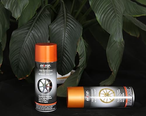 EASTUP Premium Metallic Acrylic Enamel Wheel Paint Orange-Gold Color - Brilliant Finish, High Durability, Fade-resistant, Quick Drying Rim Coating Spray Paint. - color: 21#2593-Orange Gold
