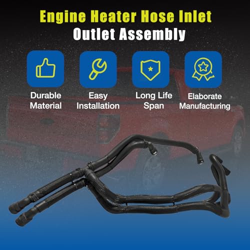 Engine Heater Hose Inlet & Outlet Assembly FL3Z-18472-K 626-802 Compatible With Ford F-150 5.0L 2015-2017