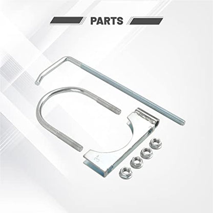 Exhaust Clamp With Hanger Fits 3" Exhaust Pipe, 2PCS - size: 3''