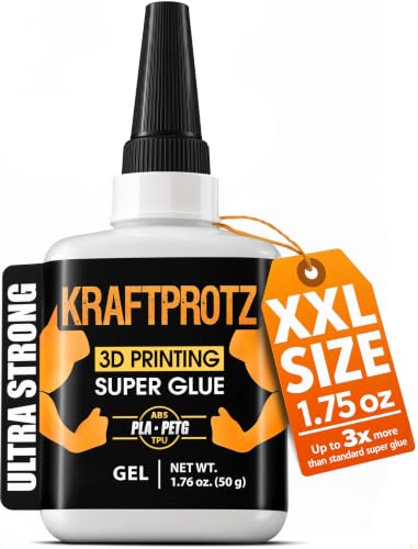 3D Printing Super Glue Gel 1.75 oz - PLA ABS PETG TPU Instant Adhesive