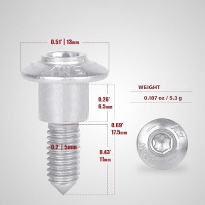Fairing Bolt Kit, for BMW Motorcycle Body Panel, Windshield & Seat Cowl - size: M5 x 17.5