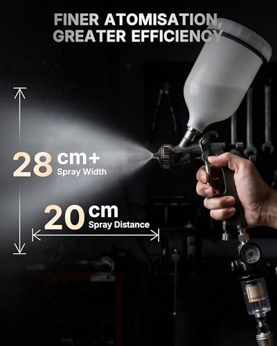 Tilswall Pinto LVLP Spray Gun for Automotive, Premium Kit - color: Gray