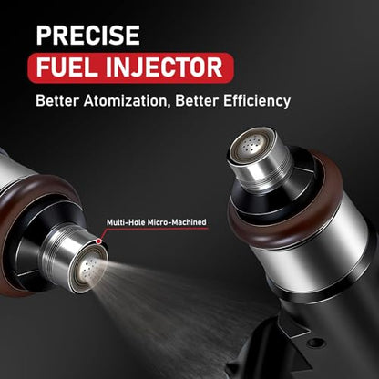 Set of 6 Fuel Injectors 0280158007 Compatible with Nissan 4.0L 5.6L - size: 0280158007